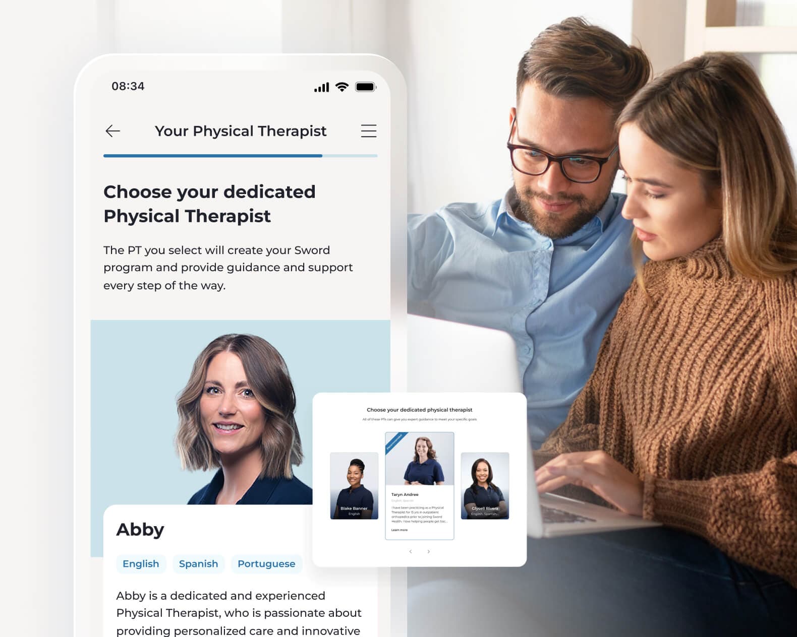 Patients selecting PT